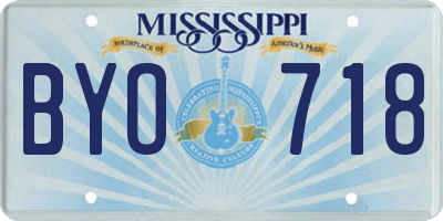 MS license plate BYO718