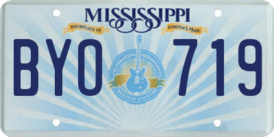 MS license plate BYO719