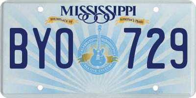 MS license plate BYO729