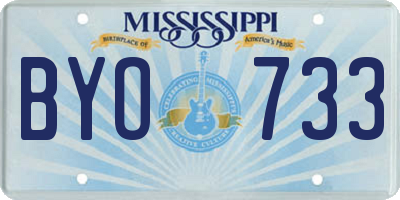 MS license plate BYO733