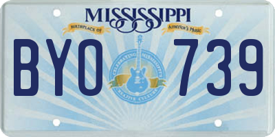 MS license plate BYO739