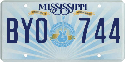 MS license plate BYO744
