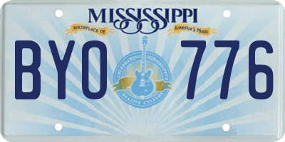 MS license plate BYO776
