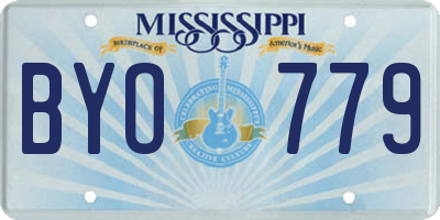 MS license plate BYO779