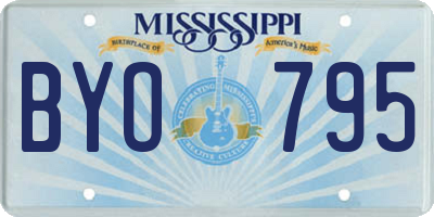 MS license plate BYO795