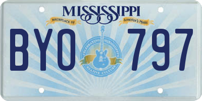 MS license plate BYO797