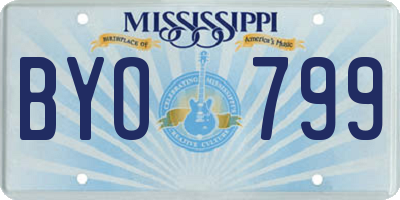 MS license plate BYO799