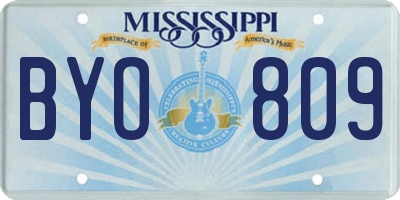 MS license plate BYO809