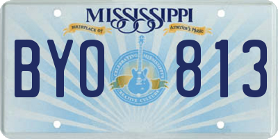 MS license plate BYO813