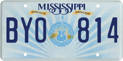 MS license plate BYO814