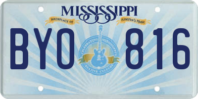 MS license plate BYO816