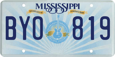 MS license plate BYO819