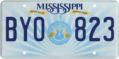 MS license plate BYO823