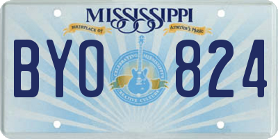 MS license plate BYO824