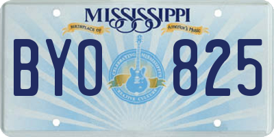 MS license plate BYO825