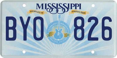 MS license plate BYO826