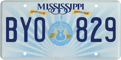 MS license plate BYO829