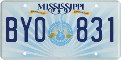 MS license plate BYO831