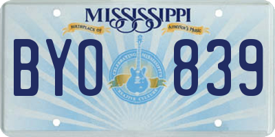 MS license plate BYO839