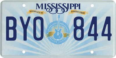 MS license plate BYO844