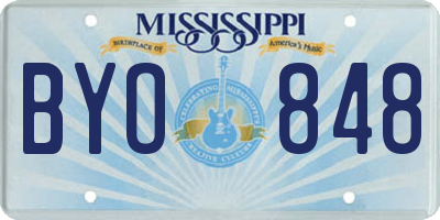 MS license plate BYO848