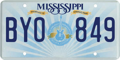 MS license plate BYO849
