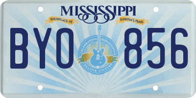 MS license plate BYO856