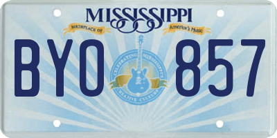 MS license plate BYO857