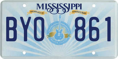 MS license plate BYO861