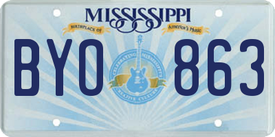 MS license plate BYO863