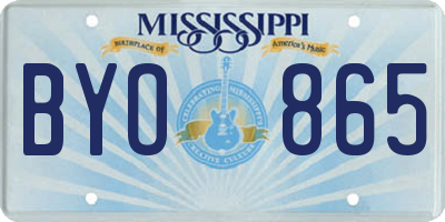 MS license plate BYO865