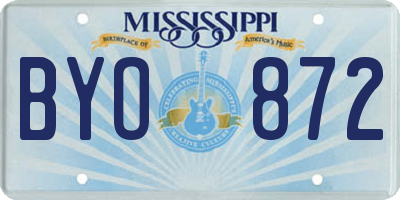 MS license plate BYO872