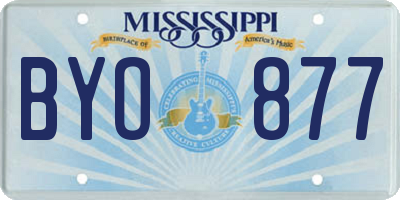 MS license plate BYO877