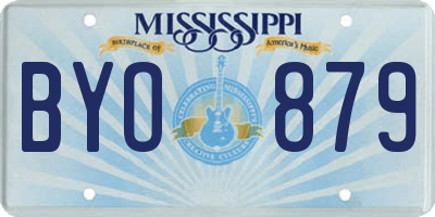 MS license plate BYO879