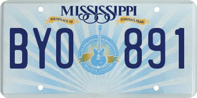 MS license plate BYO891