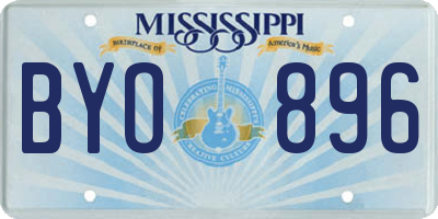 MS license plate BYO896