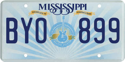 MS license plate BYO899