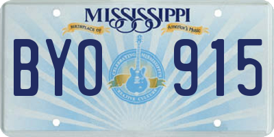 MS license plate BYO915