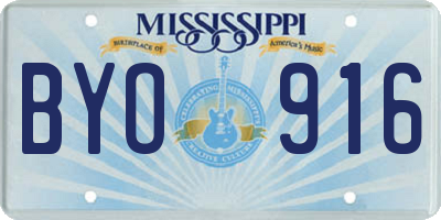 MS license plate BYO916