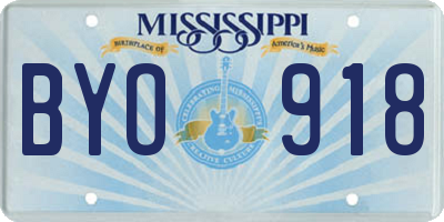 MS license plate BYO918