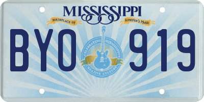 MS license plate BYO919