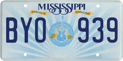 MS license plate BYO939