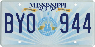MS license plate BYO944