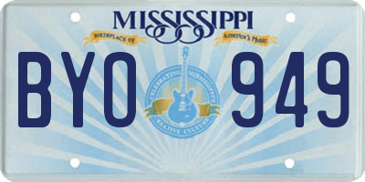 MS license plate BYO949