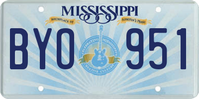 MS license plate BYO951