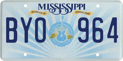 MS license plate BYO964