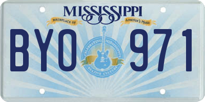 MS license plate BYO971