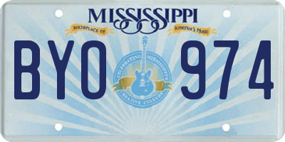 MS license plate BYO974