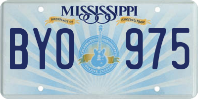 MS license plate BYO975