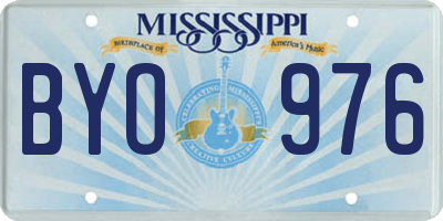 MS license plate BYO976